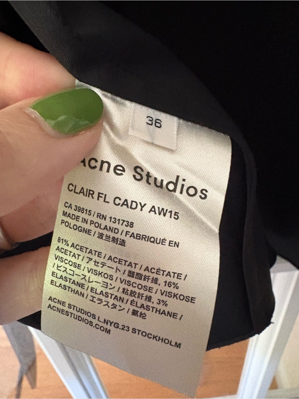 ACNE STUDIOS Clair Cady Crepe Tank Blouse Top 36 s 4 6 - Picture 7 of 7